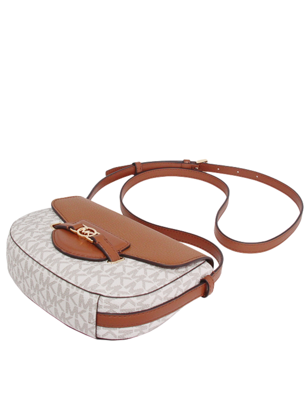 gambar-Michael-35F4G6RC1B-Kors-Reed-Small-Saddle-Crossbody-Bag-Vanilla