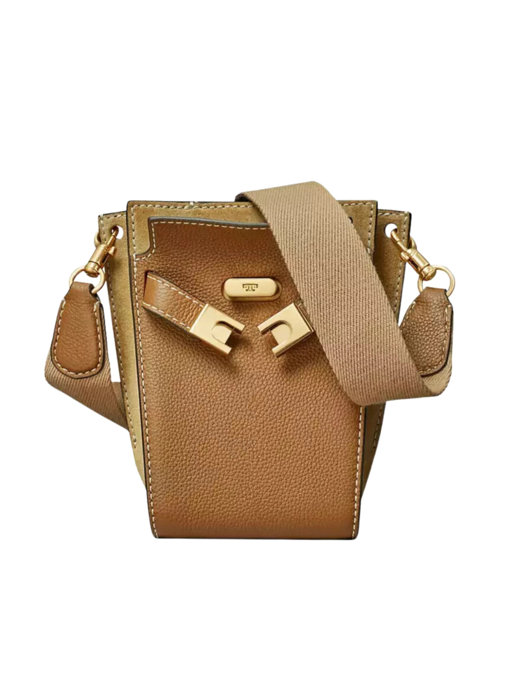 gambar-Tory-Burch-Petite-Lee-Radziwill-Pebbled-Double-Bucket-Bag-Tiger