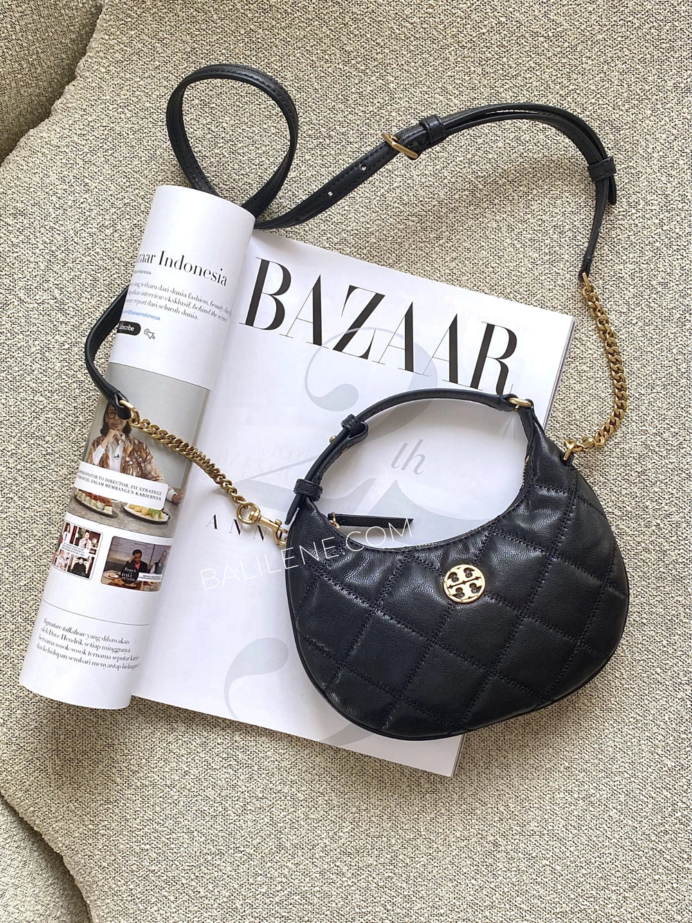 gambar-Tory-Burch-Willa-Mini-Crescent-Bag-Black-balilene