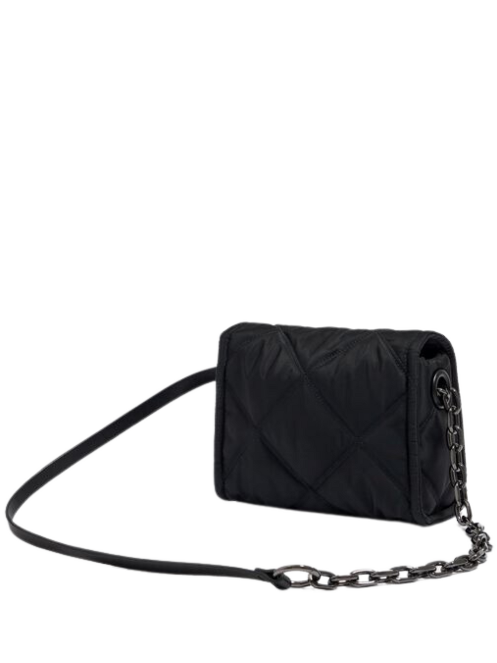 gambar-belakang-BYL-Small-Black-Padded-Nylon-Crossbody-Flap-Bag