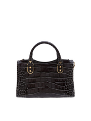 gambar-belakang-Balenciaga-Mettalic-Mini-City-Edge-Croco-Black-Ghw