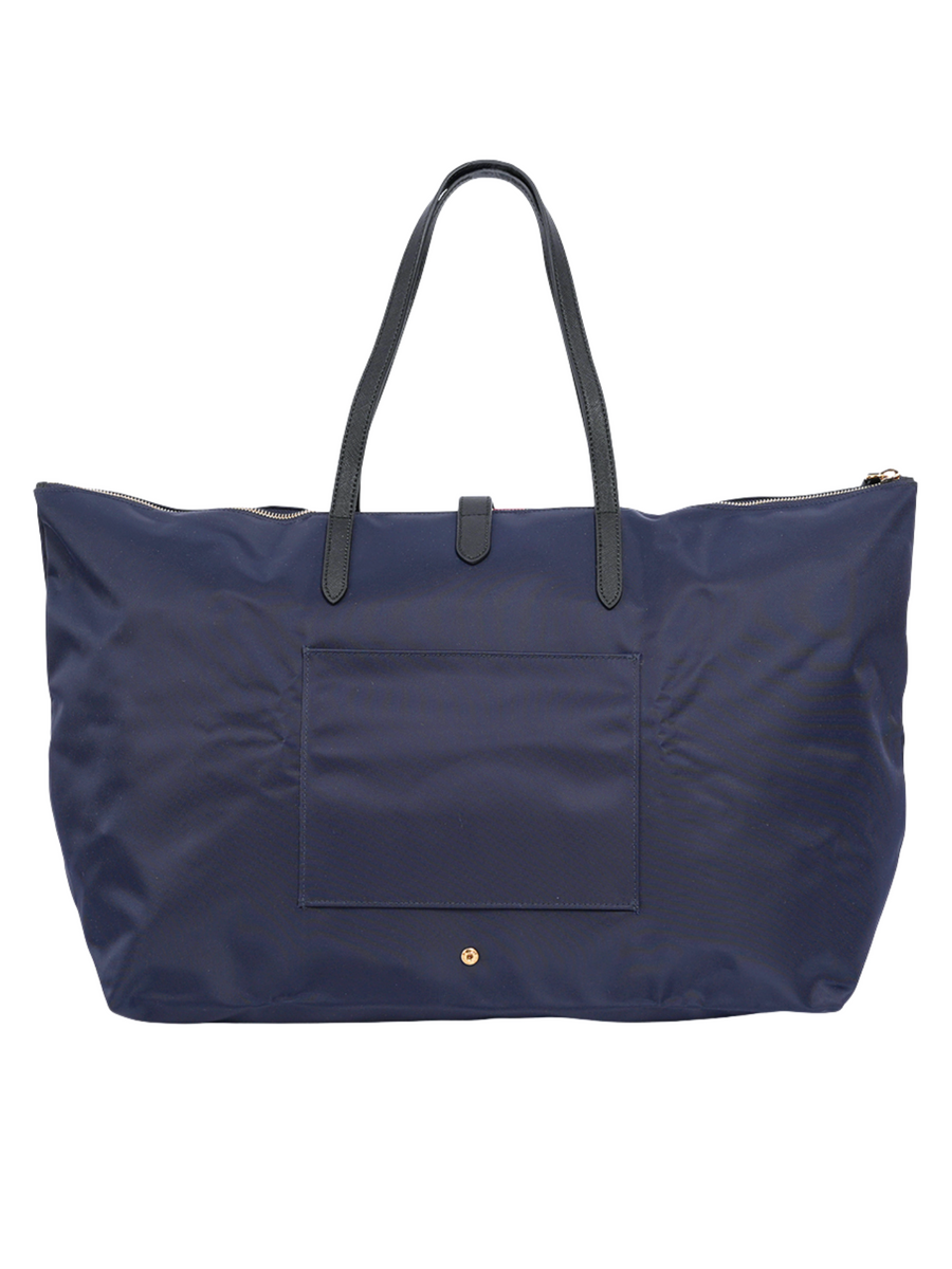 BALLY　FOLDABLE TOTE Bally Foldable Monogram Nylon Tote Bag Anthracite Multi