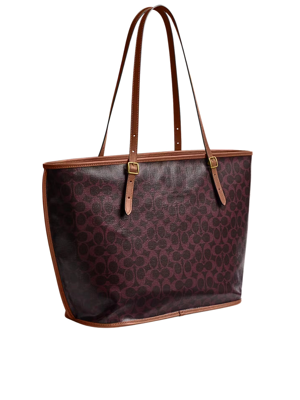 gambar-belakang-Coach-Coach-Taxi-Tote-Bag-In-Signature-Canvas-Black-Currant-Sable