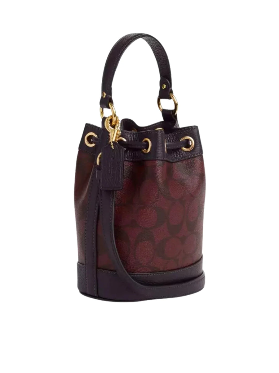 Purchases Coach Dempsey drawstring bucket bag