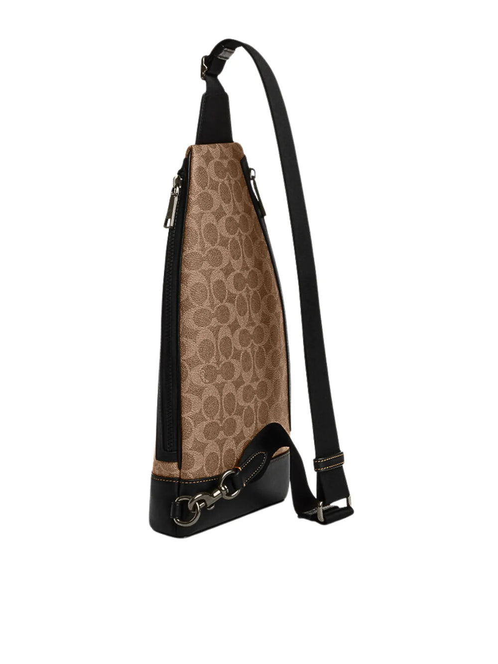 gambar-belakang-Coach-Dominic-Sling-Pack-In-Signature-Canvas-Tan-Black