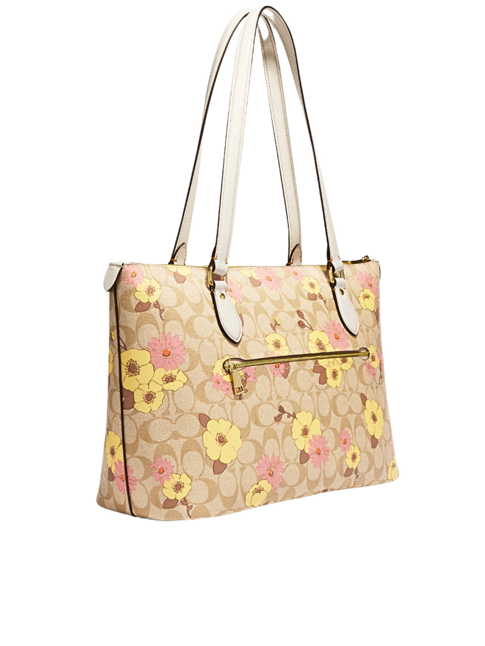 gambar-belakang-Coach-Gallery-Tote-In-Signature-Canvas-With-Floral-Print-Light-Khaki-Multi