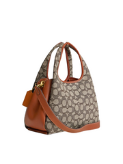 gambar-belakang-Coach-Lana-Shoulder-Bag-23-In-Signature-Jacquard-Burnished-Amber