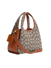 gambar-belakang-Coach-Lana-Shoulder-Bag-23-In-Signature-Jacquard-Burnished-Amber