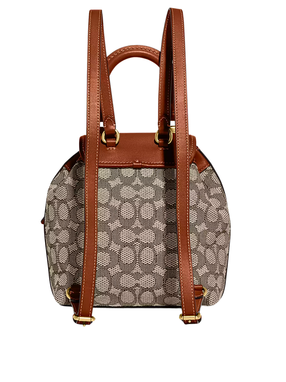 gambar-belakang-Coach-Leah-Backpack-21-In-Signature-Textile-Jacquard-Cocoa-Burnished-Amber