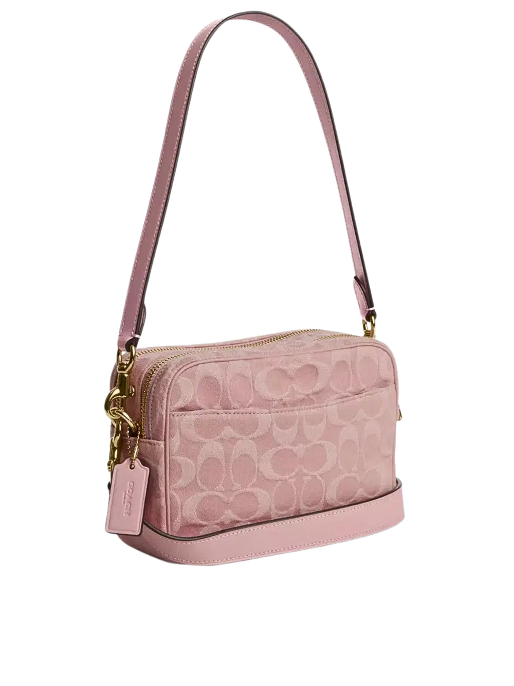 gambar-belakang-Coach-Mini-Carey-Crossbody-Bag-In-Signature-Denim-Light-Pink