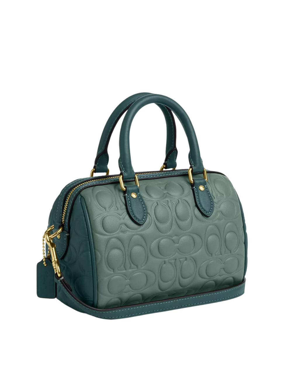 gambar-belakang-Coach-Mini-Rowan-Crossbody-Bag-In-Blocked-Signature-Leather-Sage-Dark-Turquoise