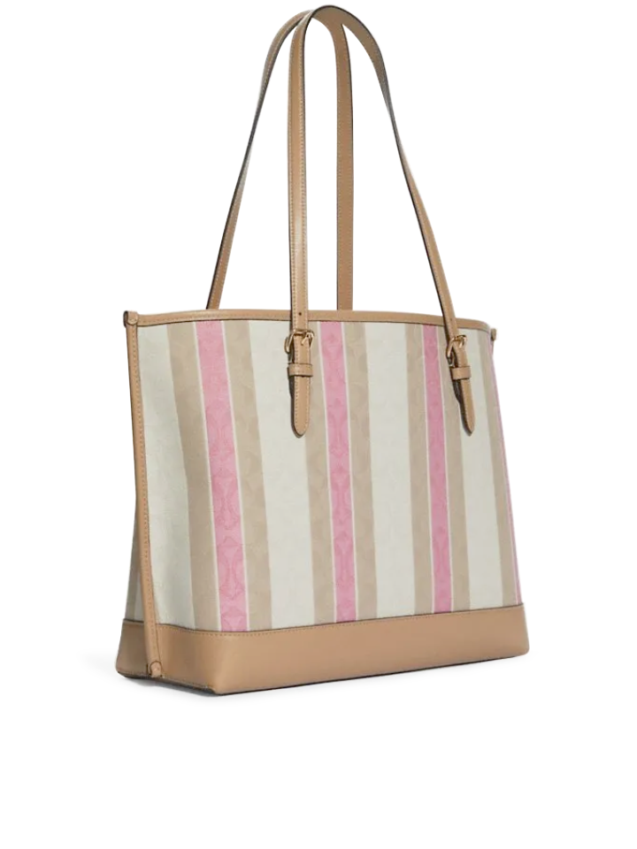 Coach Mollie Tote In Signature Jacquard With Stripes Taffy Multi