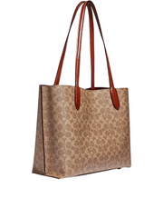 gambar-belakang-Coach-Willow-Tote-In-Signature-Canvas-Tan-Rust