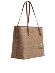 gambar-belakang-Coach-X-Peanuts-City-Tote-Bag-In-Signature-Snoopy-Patches-Tan-Brown_Multi