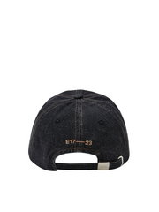gambar-belakang-Emis-Washed-Denim-Ball-Cap-Gray-Black