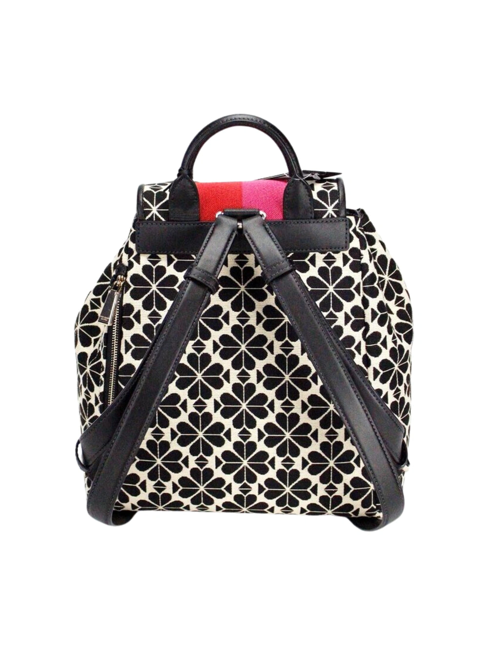 gambar-belakang-Kate-Spade-Flower-Jacquard-Sinch-Medium-Flap-Backpack-X-Disney-Cream-Multi