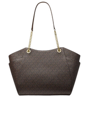 gambar-belakang-Michael-Kors-Jet-Set-Travel-Large-Chain-Shoulder-Tote-Bag-Brown