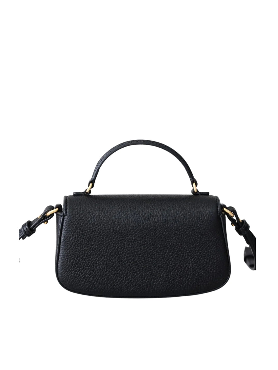 Tory Burch Britten Mini Top Handle Leather Bag Black Balilene