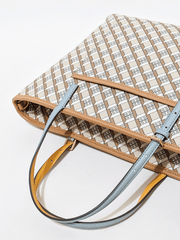 gambar-belakang-Tory-Burch-Geo-Logo-Colorblock-Mini-Zip-Tote-Hazelnut-Logo-Allover