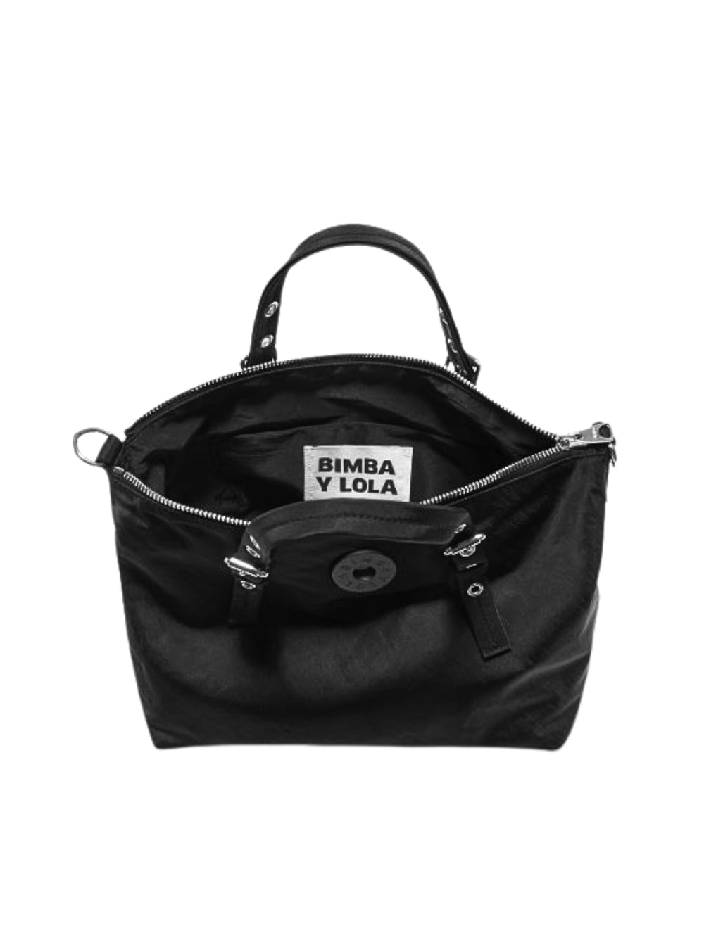 gambar-dalam-BYL-Medium-Black-Nylon-Tote-Bag