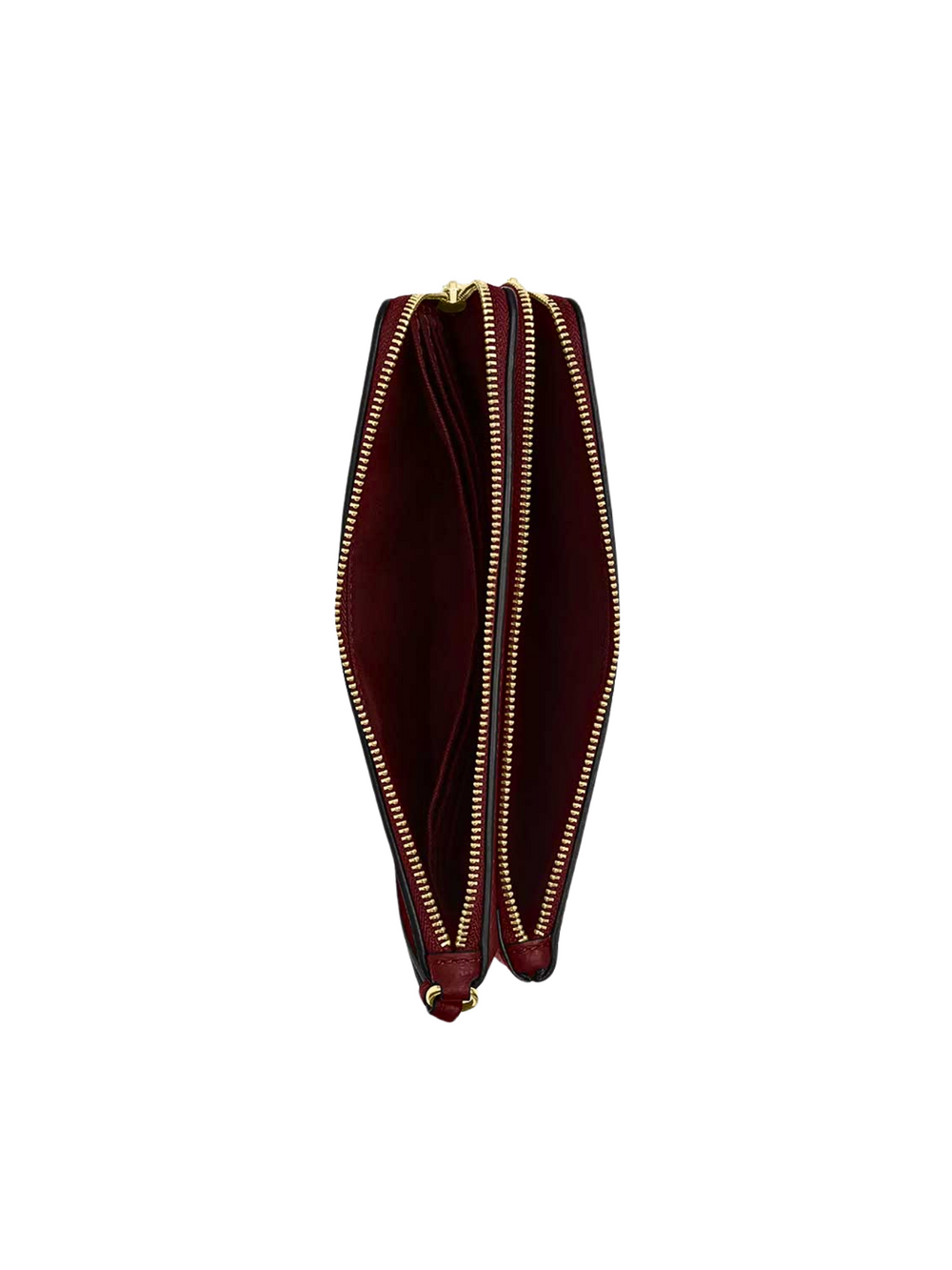 gambar-dalam-Coach-Double-Zip-Wallet-In-Signature-Canvas-With-Horse-And-Carriage-Print-Tan-Black-Cherry