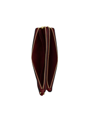 gambar-dalam-Coach-Double-Zip-Wallet-In-Signature-Canvas-With-Horse-And-Carriage-Print-Tan-Black-Cherry