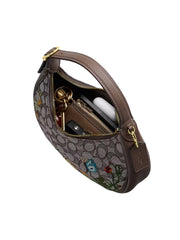 gambar-dalam-Coach-Emily-Shoulder-Bag-In-Signature-Jacquard-With-Floral-Embroidery-Oak-Multi