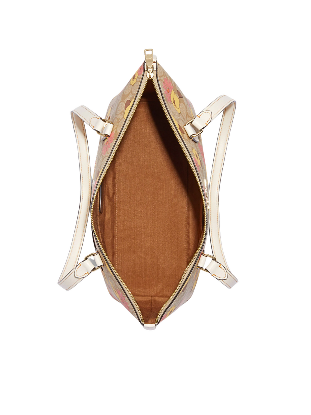 gambar-dalam-Coach-Gallery-Tote-In-Signature-Canvas-With-Floral-Print-Light-Khaki-Multi