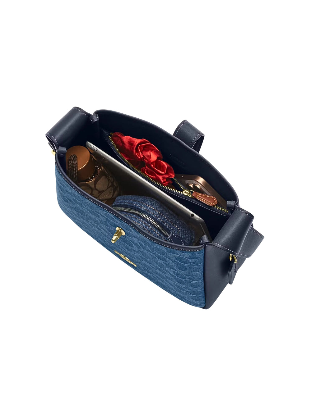 gambar-dalam-Coach-Hadley-Convertible-Crossbody-Bag-In-Signature-Denim-Indigo