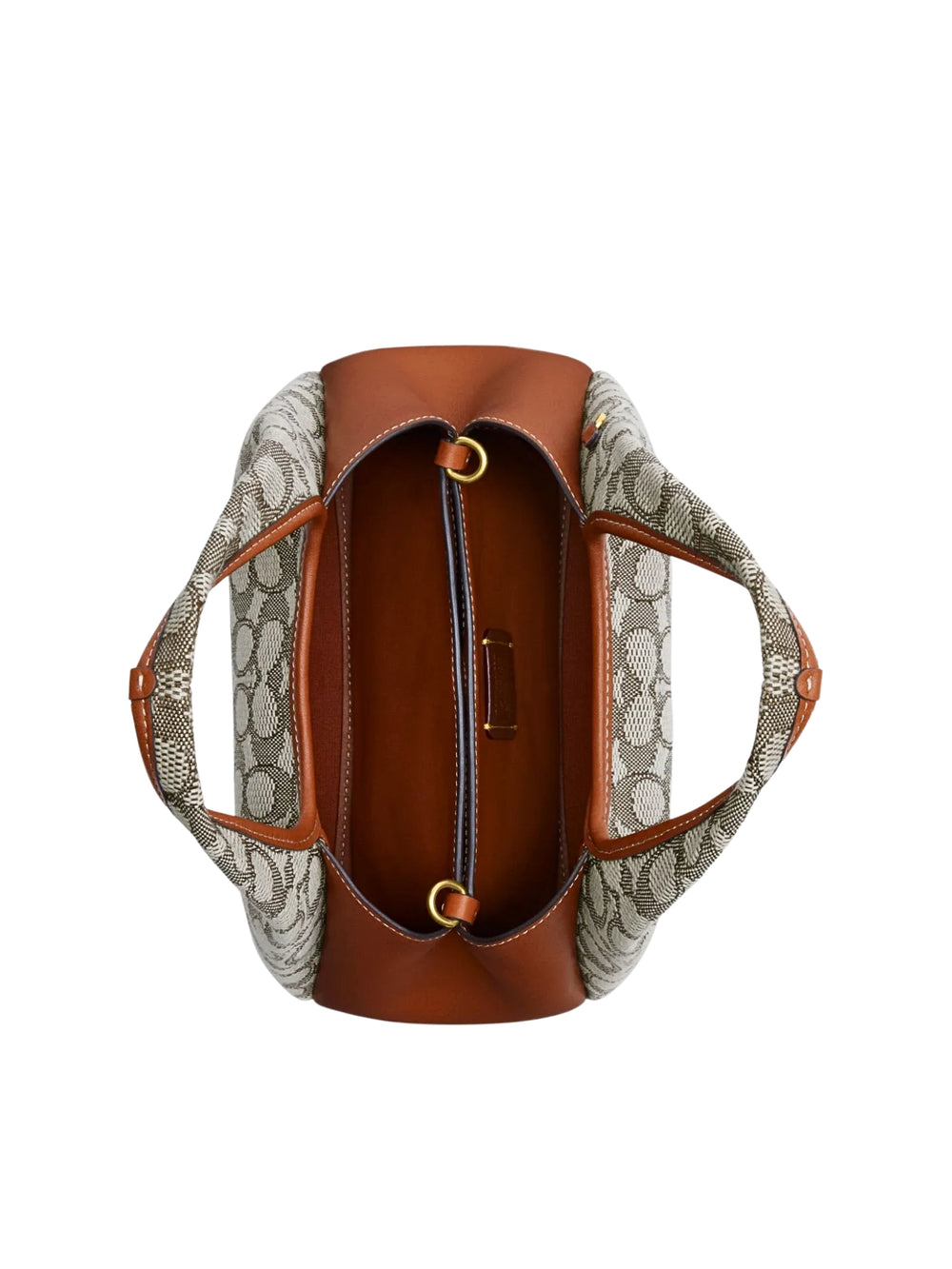 gambar-dalam-Coach-Lana-Shoulder-Bag-23-In-Signature-Jacquard-Burnished-Amber