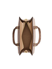 gambar-dalam-Coach-Maggie-Small-Tote-Bag-In-Blocked-Signature-Canvas-Sand-Tan