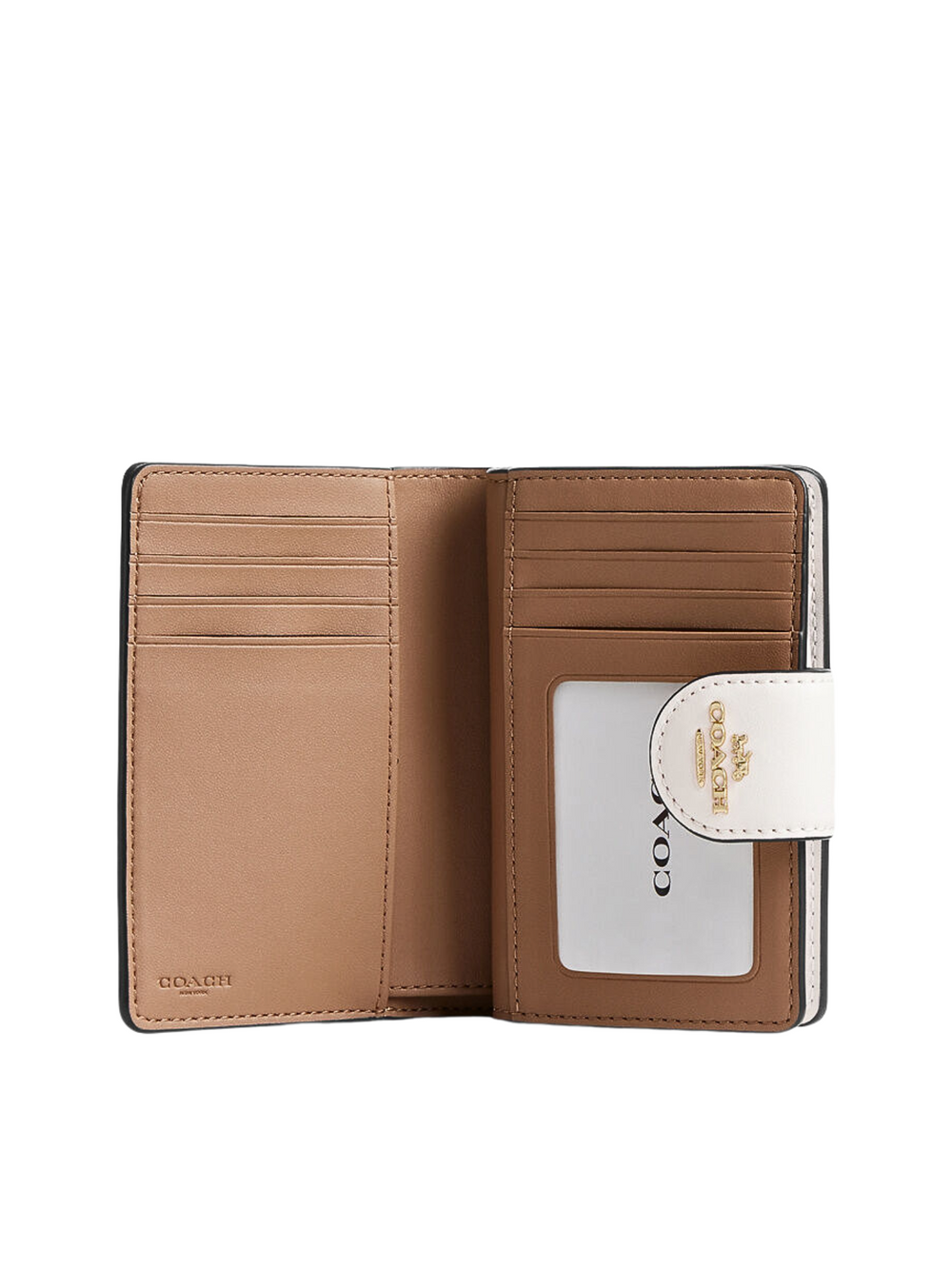 gambar-dalam-Coach-Medium-Corner-Zip-Wallet-In-Signature-Canvas-Sand-Chalk
