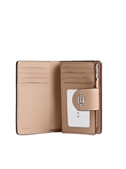 gambar-dalam-Coach-Medium-Corner-Zip-Wallet-In-Signature-Canvas-Sand-Taupe