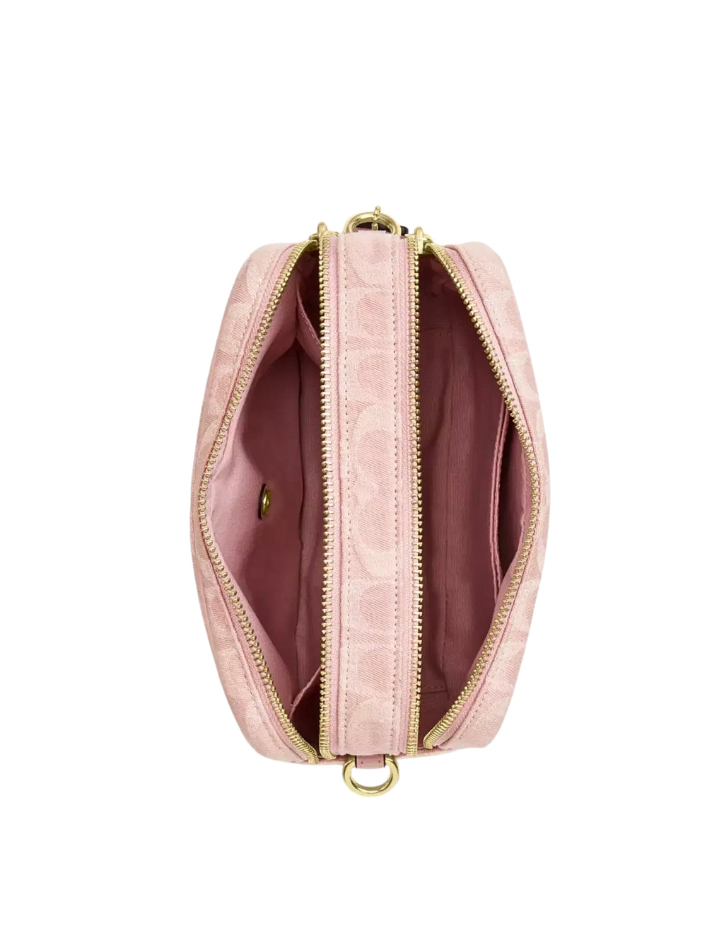 gambar-dalam-Coach-Mini-Carey-Crossbody-Bag-In-Signature-Denim-Light-Pink