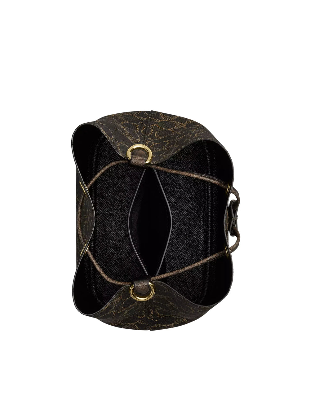 gambar-dalam-Coach-Rowan-Bucket-Bag-In-Loved-Signature-Canvas-With-Charms-Brown