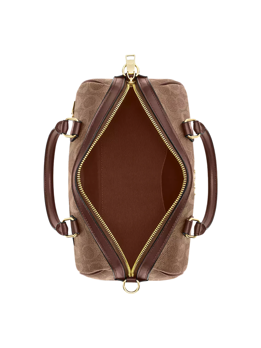 gambar-dalam-Coach-Rowan-Satchel-Bag-In-Signature-Canvas-Tan-Brown