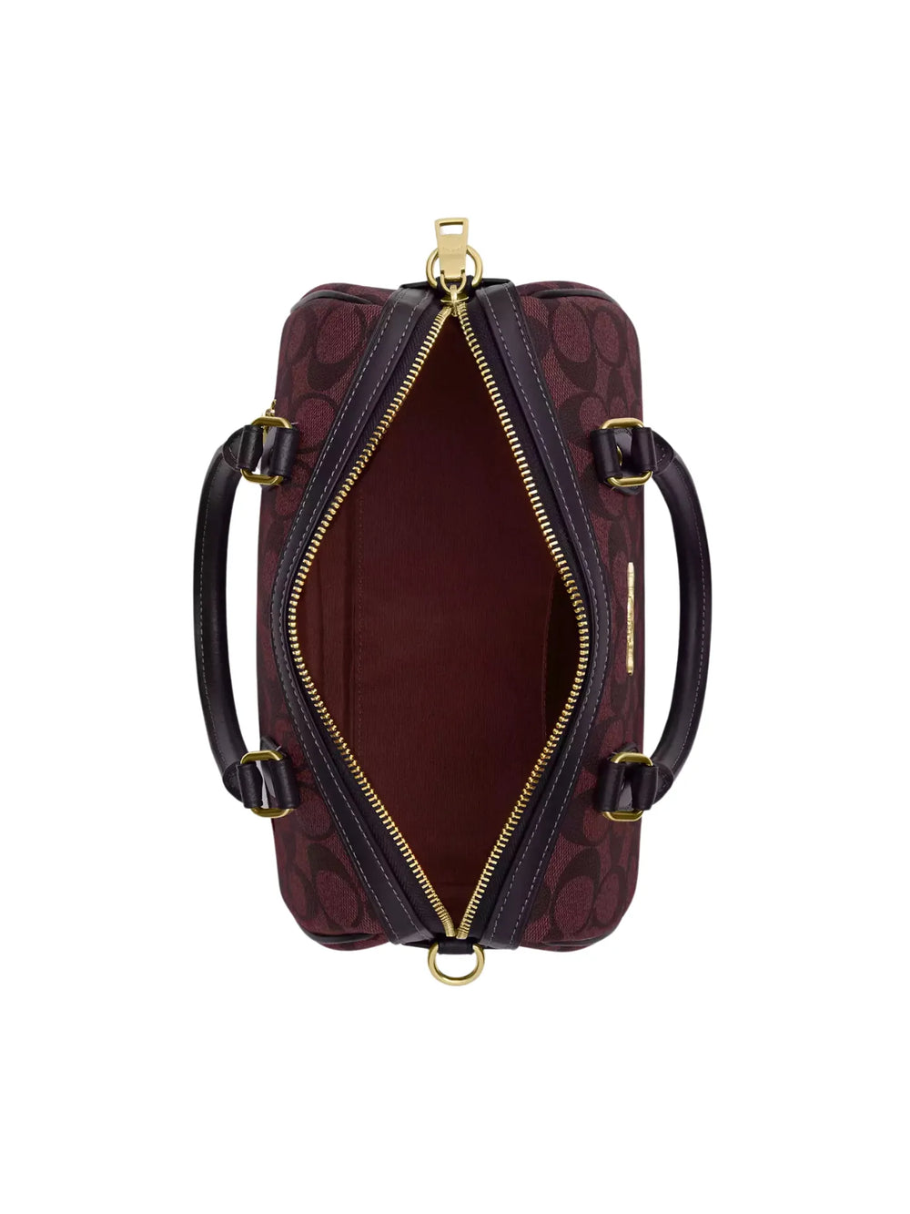 gambar-dalam-Coach-Rowan-Satchel-In-Signature-Canvas-Oxblood-Multi