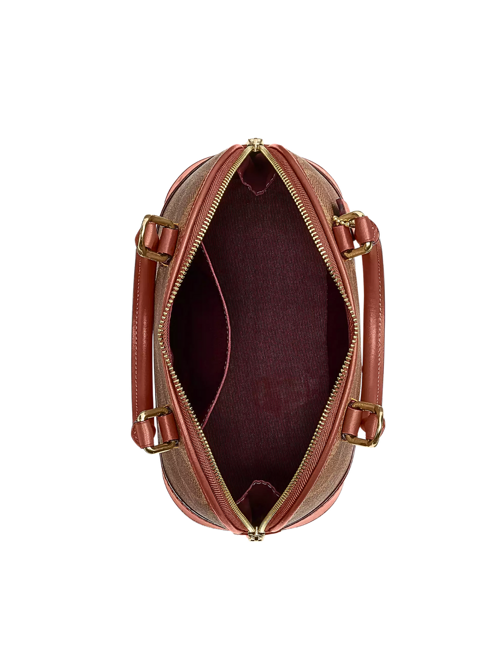 gambar-dalam-Coach-Sabrina-Satchel-Bag-In-Signature-Canvas-Tan-Caramel