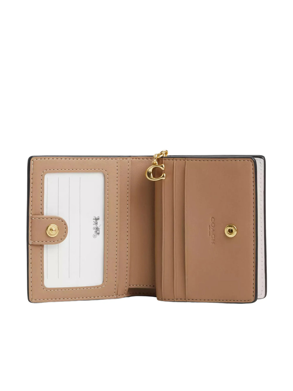 gambar-dalam-Coach-Snap-Wallet-In-Signature-With-Floral-Print-Light-Khaki-Chalk-Multi