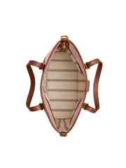 Coach Taxi Tote Bag 21 In Signature Canvas Pink Sable