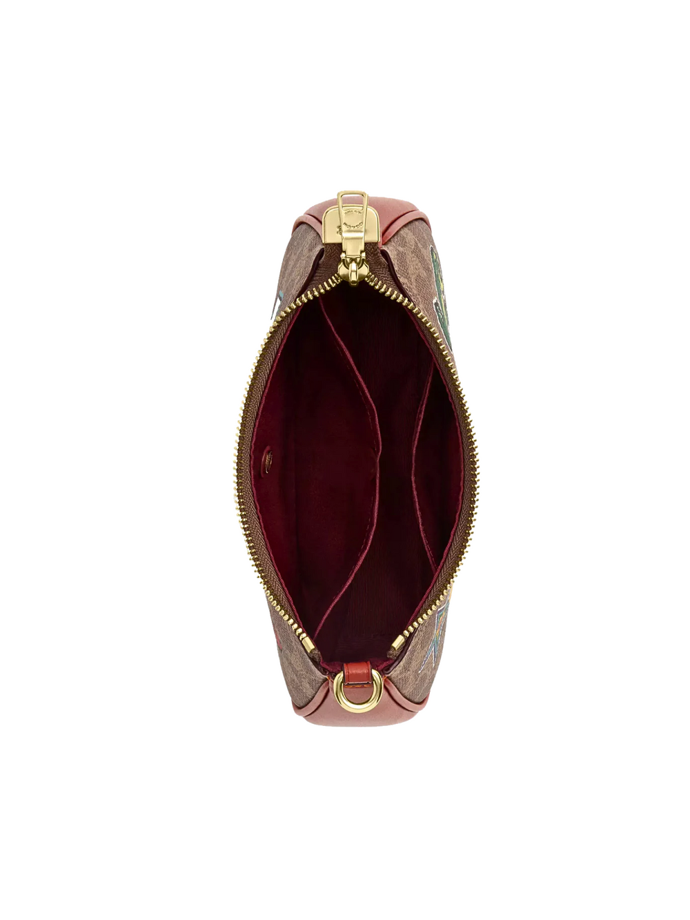 gambar-dalam-Coach-Teri_Mini-Crossbody-Bag-In-Signature-Canvas-With-Sticker-Print-Tan-Multi