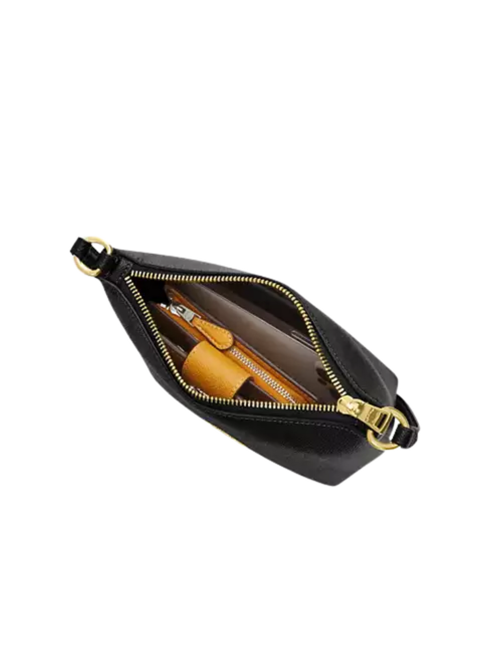 gambar-dalam-Coach-Zip-Crossbody-Bag-Crossgrain-Leather-Black