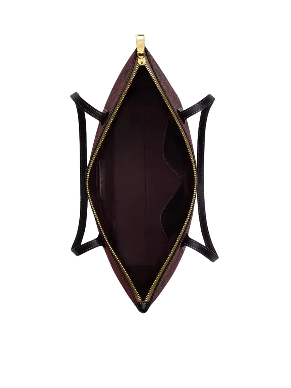 gambar-dalam-Coach-Zip-Top-Tote-Signature-Canvas-Oxblood-Multi