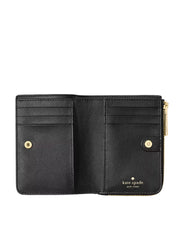 gambar-dalam-Kate-Spade-Signature-Spade-Flower-Small-L-Zip-Wallet-Black