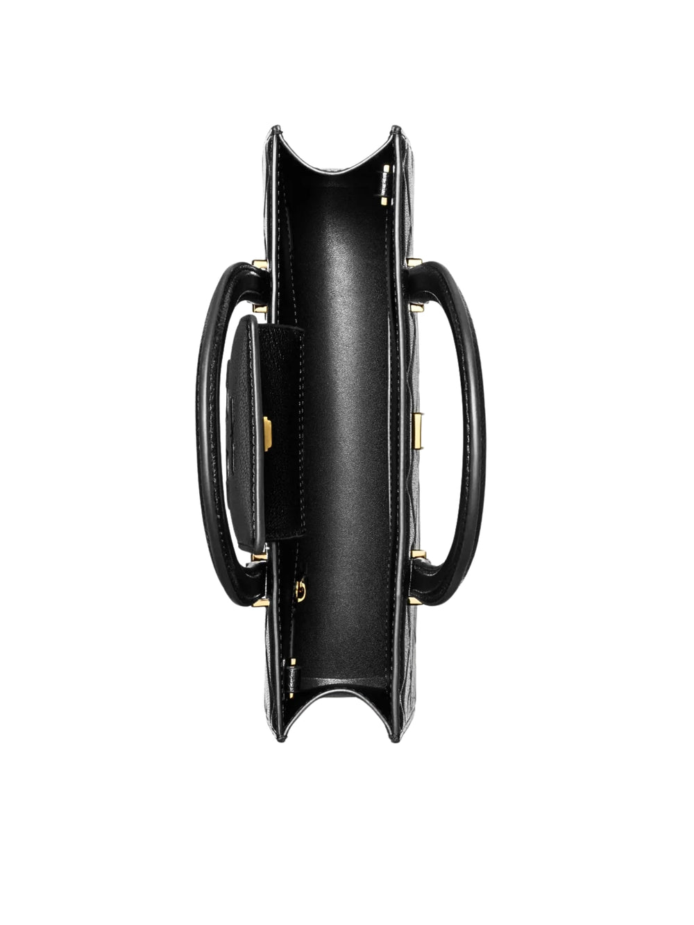 gambar-dalam-Tory-Burch-Fleming-East-West-Tote-Bag-Black