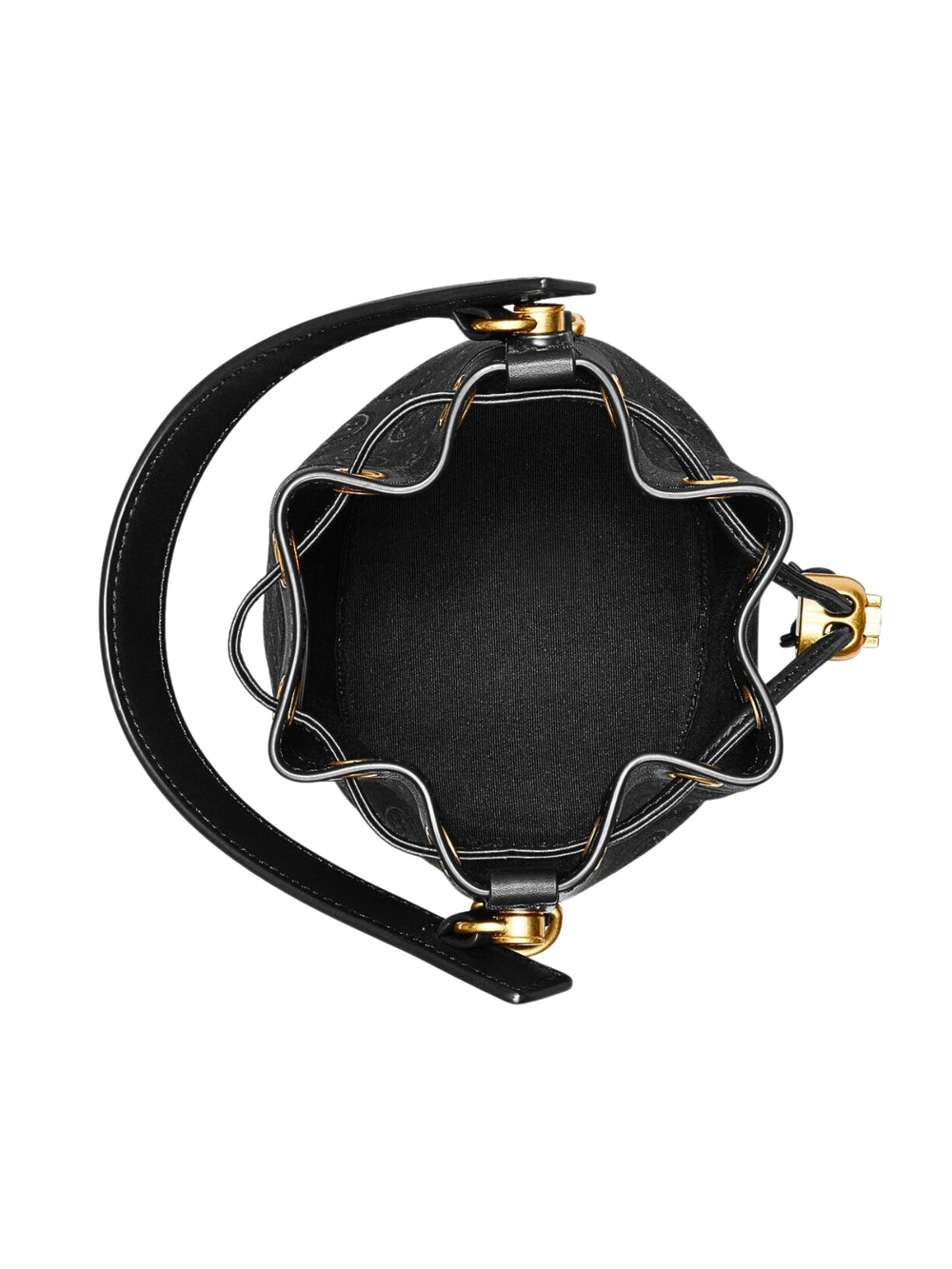 gambar-dalam-Tory-Burch-Mini-T-Monogram-Bucket-Bag-Black