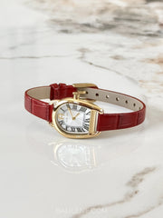 gambar-depan-Aigner-Hermada-III-Gold-Case-Red-Leather-Strap-balilene
