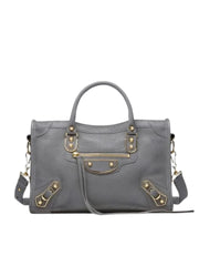gambar-depan-Balenciaga-Metallic-Edge-Small-City-Grey-Gold-Hardware
