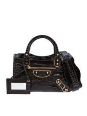 gambar-depan-Balenciaga-Mettalic-Mini-City-Edge-Croco-Black-Ghw