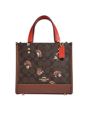 gambar-depan-Coach-Dempsey-Tote-22-In-Signature-Canvas-With-Hedgehog-Print-Brown-Black-MultiWEBP